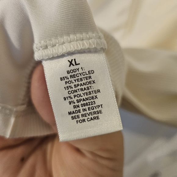 FREELY Jacket Women's White Stretch Zip Up Made in Egypt Sports Casual Size XL - Picture 2 of 7